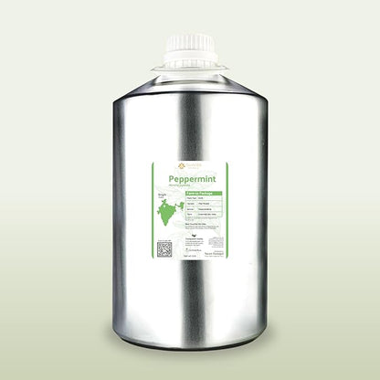 Peppermint Essential Oil - Direct from Norex Flavours India - Steam Distilled - Aceite Esencial de Menta for Aromatherapy, Massage, Diffuser, DIY Candle and Soap Making - 2lbs