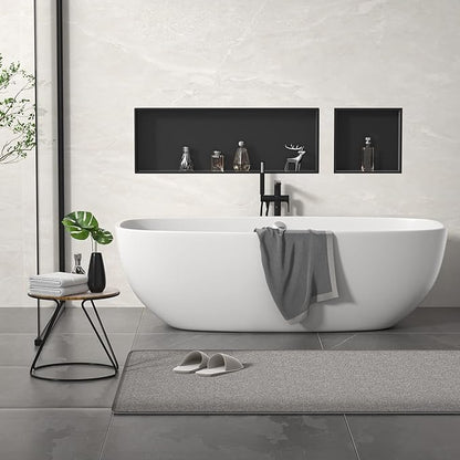 Stainless Steel Shower Niche 36" X 12" Matte Black No Tile Needed Horizontal Niche Shower Recessed Wall Niches for Bathroom Storage Over Mount Installation