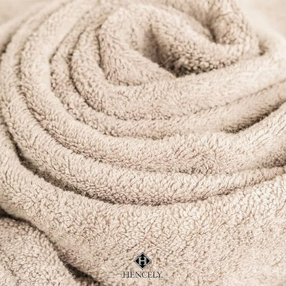 Hencely Bath Sheet Set of 2 - (35x64 Inches) - Luxury Extra Large Oversized Towels, 100% Cotton - Quick Dry, Highly Absorbent, Super Soft - Ideal for Spa, Hotel, Bathroom - (Bath Sheets 2 Pack, Beige)