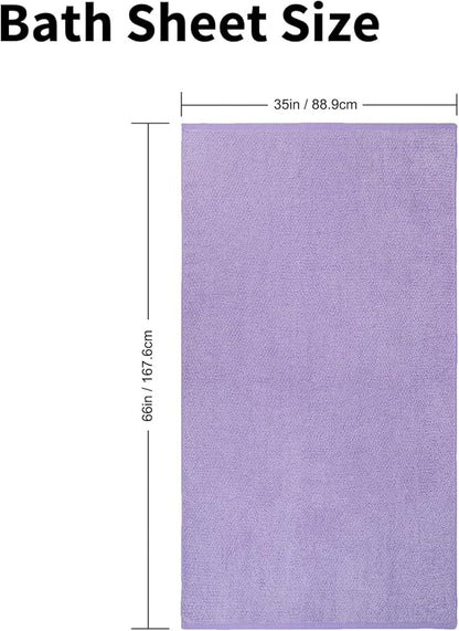 Everplush Diamond Collection Extra Large Bath Sheet Towel – 1 Pieces, Super Soft & Highly Absorbent, Quick-Drying. Perfect for Bathroom, Pool, Swimming Use (Lavender, 35" x 66" 1PK)