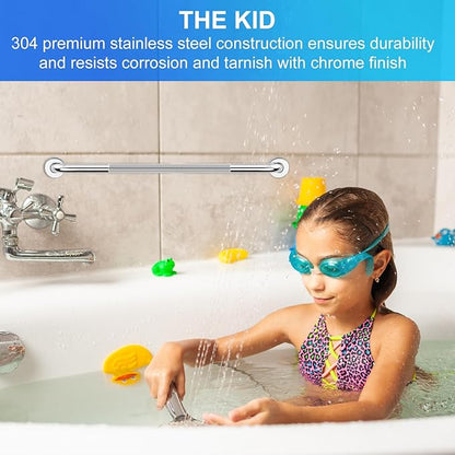 supregear Grab Bars for Bathtubs and Showers, Anti Slip Bathroom Grab Bars for Seniors, 304 Stainless Steel Safety Shower Handle, Toilet Handicap Elderly Assist Bathroom Wall Handle, 28 inch
