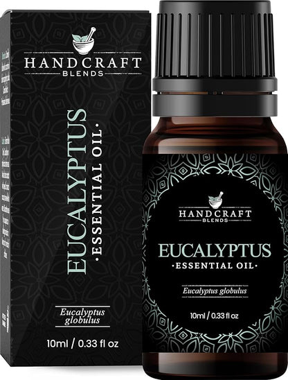 Handcraft Blends Eucalyptus Essential Oil – 0.33 Fl Oz – 100% Pure and Natural – Premium Grade Essential Oil for Diffuser and Aromatherapy, Skin, Massage, Candle and Soap Making Fragrance