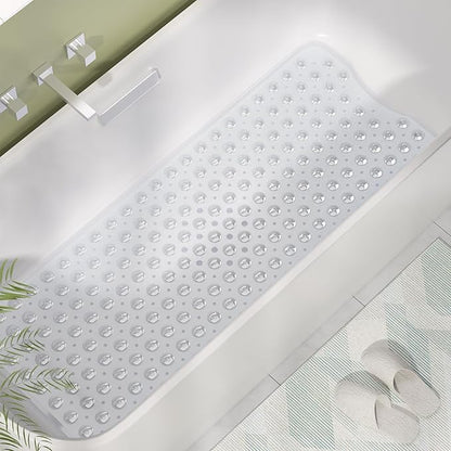 AmazerBath Shower Mat Non Slip 40 x 16 Inches, Shower Stall Mats with Suction Cups and Drain Holes, Non Slip Bath Mat for Tub for Elderly & Kids, Clear
