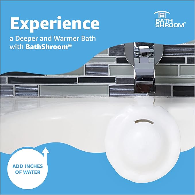 BathShroom BTHSH620 Overflow Drain Cover for Fuller and Warmer Baths, White