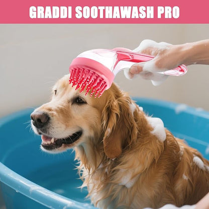 Pet Bathing Brush – Gentle Dog And Cat Scrubber With Integrated Soap Dispenser, Massage Cleansing Tool | Perfect For Puppies Kittens Cats, Home Use, Travel, Pool And Beach Bathing, Grooming Sessions