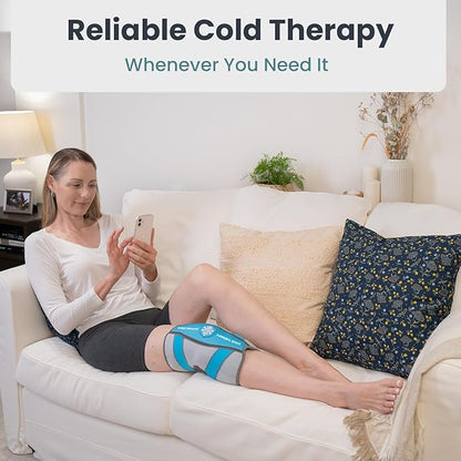 Knee Ice Pack Wrap - Adjustable Ice Pack for Knees Surgery, Replacement, Arthritis Pain, ACL, Sports Injuries, Post Surgery, for Long Duration - 2 Pack