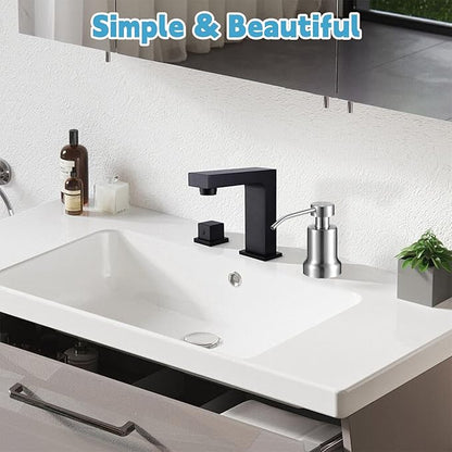 Foaming Soap Dispenser for Kitchen Sink, Kitchen Bathroom Soap Dispenser Pump, Foaming Hand Soap Dispenserr, Stainless Steel Foam Soap Dispenserr with 21oz Under Counter Plastic Bottle