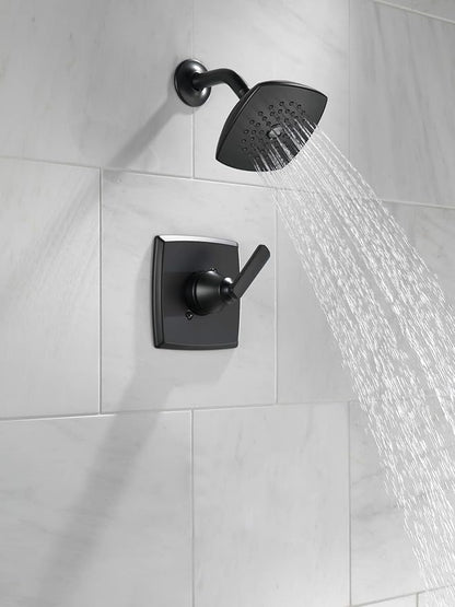 Delta Ashlyn 14 Series Shower Faucet Set, Matte Black Shower Head and Handle Set, Valve Trim Kit, Matte Black T14264-BL (Valve Not Included)