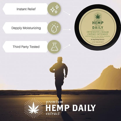Intensive Cream - Muscle, Knee, Back, Joint and Shoulder Topical Rub - Organic | 1.7 Ounces (Classic Mint, Pack of 1)