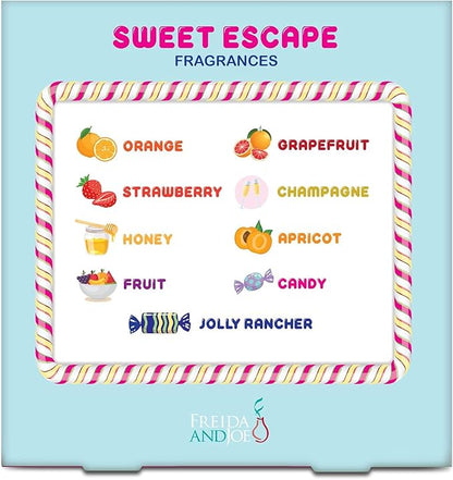 Sweet Escape Candy Fruity Juicy Sweet Treat Bomb Bath Fizzers Bath Bomb Gift Set for Women - 9 Large Bath Bombs Aromatherapy Luscious Fragrance Bath Gift Set