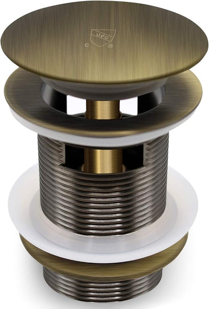 FerdY Pop-up Drain for Freestanding Bathtub, Brushed Bronze Finish, cUPC Certification, Freestanding Bathtub Drain Stopper