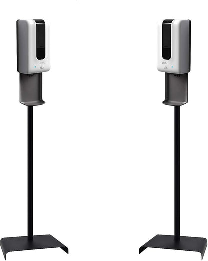Luxton 2 Pack Automatic Hand Sanitizer Dispenser/Soap Dispenser - Sanitizing Station - Floor Stand, Drip Catcher - Touchless Auto Sensor, Refillable 1200ml Bottle - Portable White