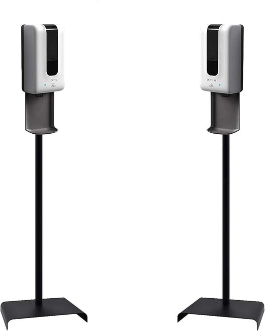 Luxton 2 Pack Automatic Hand Sanitizer Dispenser/Soap Dispenser - Sanitizing Station - Floor Stand, Drip Catcher - Touchless Auto Sensor, Refillable 1200ml Bottle - Portable White