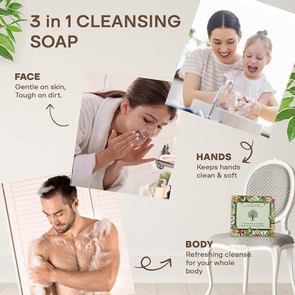 Wavertree & London Natural Soap Bars Gift Set (Set of 6), 7 Oz Assorted Scented Bar Soap Gift Box for Women & Men, Moisturizing & Pure Triple Milled Luxury Bath Soap Bars enriched with Shea Butter