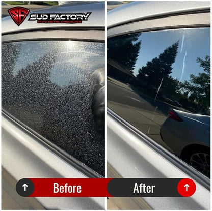 Sud Factory Hard Water Spot Remover for Glass Spotless X2 - Removes Water Stains from Shower Doors, Car Windows, Windshields - Professional Strength 16oz