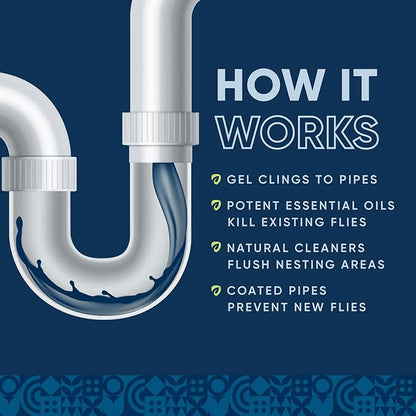 Fruit Fly Drain Treatment | Drain Fly Eliminator | All-Natural, Eliminates Gnats, Sewer Flies and More - Works in All Drains - 1 Gallon