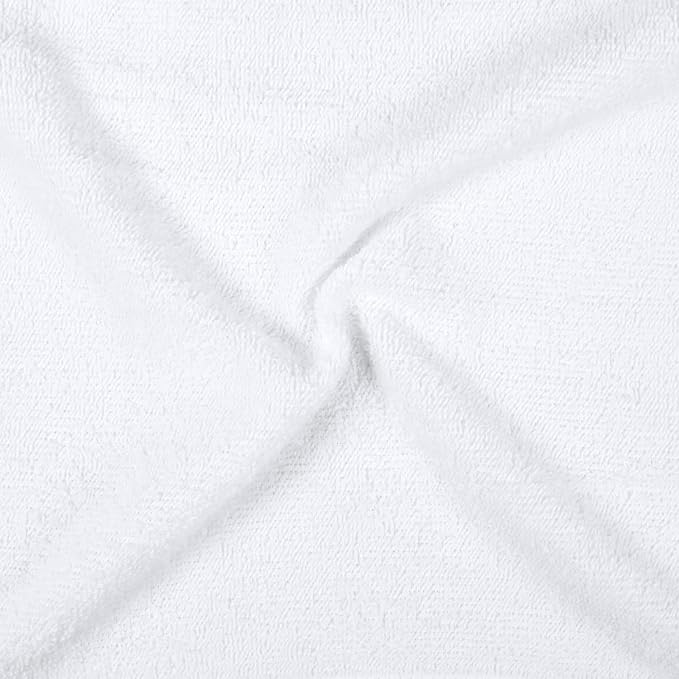 Amazon Basics Fast Drying Cotton Washcloths for Bathroom, Machine Washable, Soft and Absorbent, 12 x 12 in, White, 60 Pack