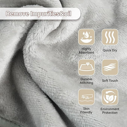 Nugilla Makeup Remover Cloths, 8 Packs Makeup Remover Towels Reusable Face Wash Cloth, Soft Microfiber Face Cloth for Women(Neutrals)
