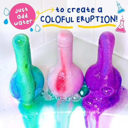 Mr. Bubble The Original Kids Bath Bomb Potions, Colorful Fizzy Fun, Cool Foam and Bubble Science Beaker for The Bath (Pack of 2)