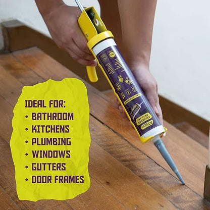 ATack Black Silicone Sealant Caulk 10.1 oz 100% Silicone Black Caulking Waterproof | Black RTV Silicone Sealant for RV Sealant and Caulking | High Temp Marine Caulk for Wood, Aquarium, Bathtub Shower