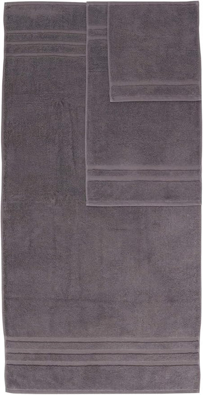 Veteran Textile LLC - 6 Pieces-100% Turkish Cotton - Luxury Towel Set for Bathroom & Kitchen, 2 Bath Towels, 2 Hand Towels & 2 WashCloths (Valued $79.99) (Graphite)