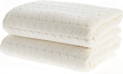 Turkish Cotton Ultra-Soft Plush Absorbent Quick Dry Bathroom Towel Set, Made in Turkey (Cream, 4 Pcs Hand Towel Set)