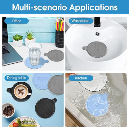 Silicone Drain Stopper for Shower & Tub,2-Pack,Shower,Sink,Bathtub,Floor Drain- Super Seal for Hair Clog Prevention,No More Leaks & Bad Smells - 5.9″x 7.3″ (Patented Product)
