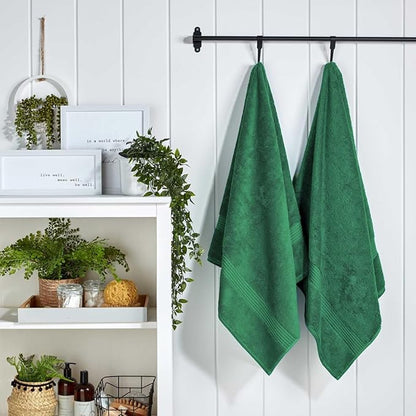 Christy Supreme Hygro 4 Piece Towel Set | Spruce | 100% Luxury Supima Cotton | Ultra Soft | Super Absorbent | 650GSM |2 Bath Sheets 2 Hand Towels