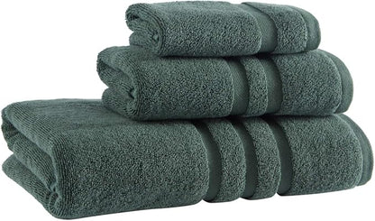 Luxury Hotel & Spa, Turkish Cotton Dark Green Towels Bathroom Sets | 6 Pieces Dark Green Bath Towels Soft and Absorbent Green Towel Set for Your Bathroom
