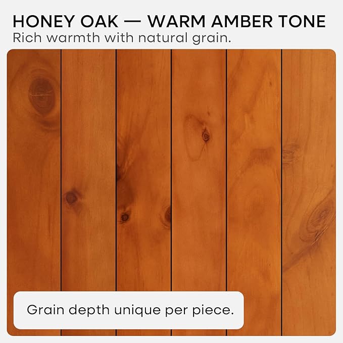 Homeforia Oak Floating Shelves 36 inches Long, High End Solid Real Wood 36 inch Floating Shelf for Room Wall, Honey Oak Wooden 36inch Kitchen Shelves, Heavy Duty Bracket, 36 X 6.5 X 1.75 in, Set of 3