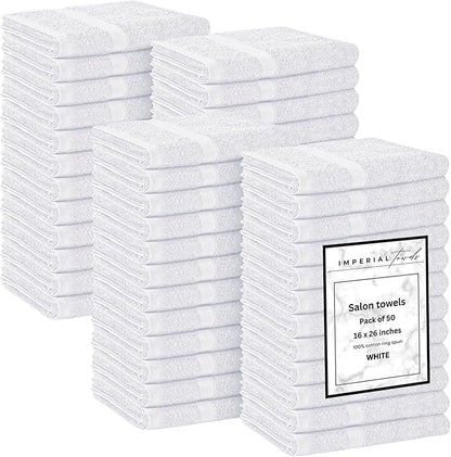50 PK Saloon Towel White