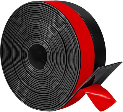 TORRAMI Silicone Weather Stripping 1 inch Width 20 Feet Length, Seal for Door Under Bottom, Gap, Side, Glass Shower Door, Sliding Door,Windows, Black