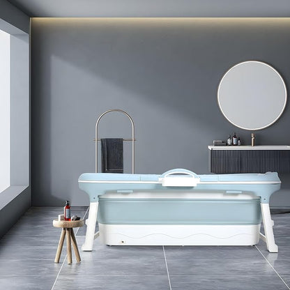 Portable Bathtub for Adult, Large Collapsible Tub, Portable Tub for Adults, Tub for Shower, Sweat Steaming Spa Sweat Steaming Bathtub, Effortless Folding Bathtub, Hot Bath, Ice Bath 46 in