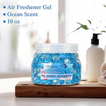 Timgle 12 Pack Odor Eliminator Gel Beads Bulk 10 Ounces Air Freshener Gel Beads Odor Eliminator for Home, Bathrooms, Cars, Boats and Pet Areas(Ocean Scent)