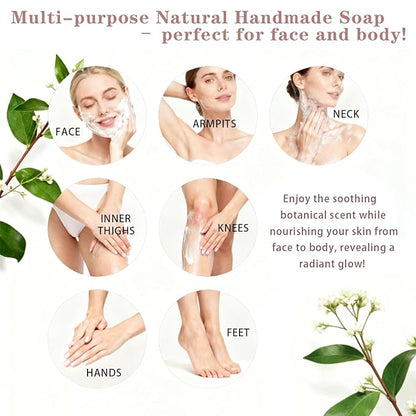 Cleansing Soap Bar for Face & Body & Bath 3Pack 3.3Oz, with Premium Amino Acid Essential Oils, Plant Based Cold Process Cleansing Bar Soap Wash for Women and Men All Skin