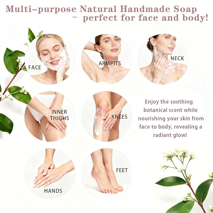 Rebalancing Soap Bar for Face & Body & Bath 3Pack 3.3Oz, with Premium Amino Acid Essential Oils, Plant Based Cold Process Cleansing Bar Soap Wash for Women and Men All Skin
