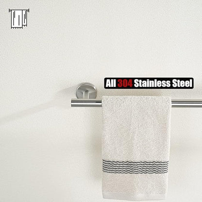 JQK Bath Towel Bar, 20.5 Inch 304 Stainless Steel Thicken 0.8mm Towel Rack Bathroom, Towel Holder Brushed Finished Wall Mount, Useable Length 18 Inch TB110L18-BN