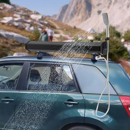 5.28Gal Roof-Mounted Camping Shower, Portable Road Shower with 1.6Bar Pressure & 5.58ft Hose, 20L Water Tank for Camping, Beach Surfing, Off-Road Vehicle Wash