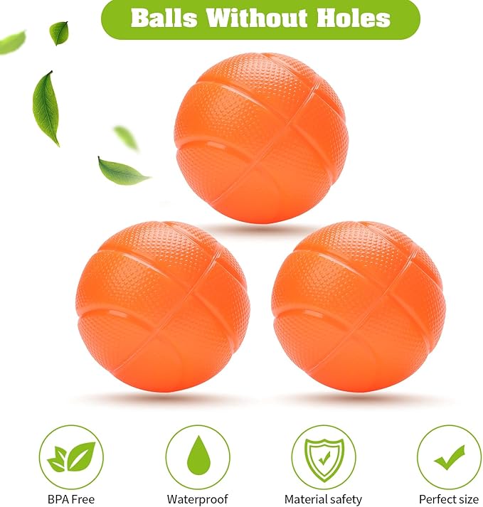 Bath Toys - Bathtub Basketball Hoop for Kids Toddlers - Bath Toys Shower Toys for Kids Ages 4-8,Suction Cup Basketball Hoop & 3 No Hole Balls Set for Boys Girls