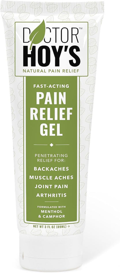 DOCTOR HOY'S Natural Pain Relief Gel, Topical Arnica Anti-Inflammatory Gel for Arthritis, Joint Pain, and Muscle Strains - Clean, Safe and Effective Pain Relief