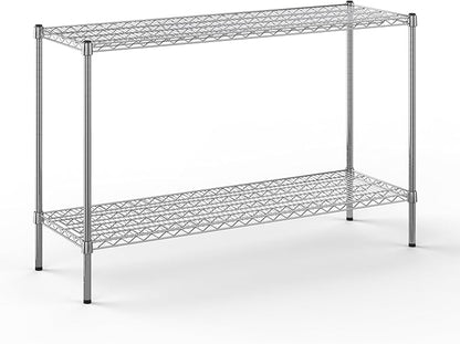 18" Deep x 54" Wide x 34" Height Wire Shelving Kit | 2-Tier | NSF Commercial Storage Rack Unit