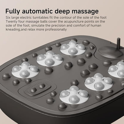 High Depth 14in Feet Foot Spa Electric Rotary Massage with PTC Heating System,Foot Bath with Timer Constant Temperature Control,Handle,and Six Set Electric Massage Balls