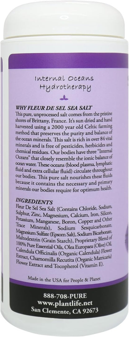 Plantlife Sore Muscle Therapy Bath Salts - Straight from The Plant Natural Aromatherapy Bath Salts - Balance, Calm, and Release Tension in The Body - Made in California 16 oz