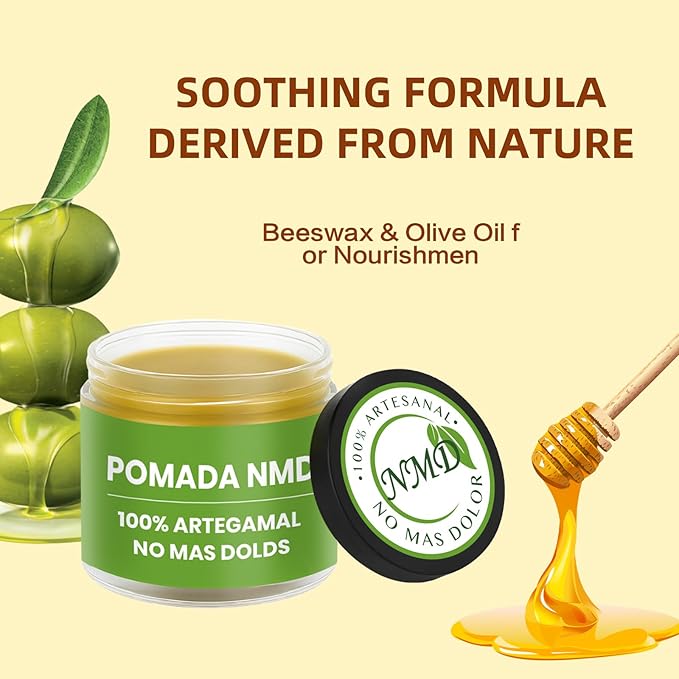2PCS Pomada NMD,Natural Herbal Artesanal Cream, with Arnica,Olive Oil, Soursop Leaf, Beeswax, Comfort for Muscle, Foot