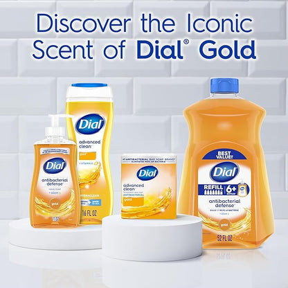 Dial Body Wash, Advanced Clean Gold, 16 Fl Oz, Pack of 4, Hydraclean Complex & Vitamin E, Gentle, Leaves Skin Feeling Nourished, Dermatologist-Tested, No Parabens & Sulfates