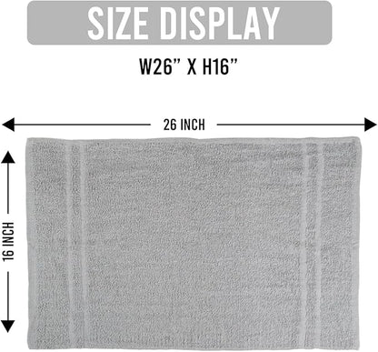 Hand Towels (Pack of 24) Grey Economy Salon Towels - 100% Cotton Spa Towel – 16 x 27 Inches Highly Absorbable, Facial, Gym, Hair Towels Face Towels Bulk