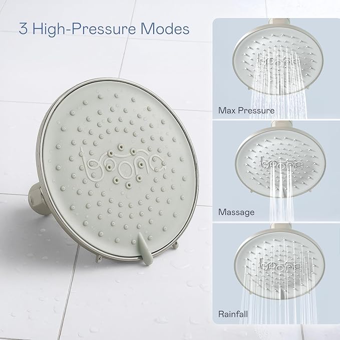 BOONA - The Original Tandem Shower | As Seen On Shark Tank | Double Shower Head for Couples, High Pressure Dual Shower Heads (One Showerhead, Brushed Nickel)