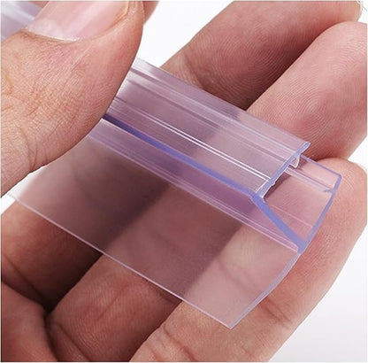 Side Seal Strip for Shower Door Sweep Stop Shower Leaking, 5-Pack*15.7inch Frameless Glass Seal Strip for 3/8″ Glass,Total Length 78.75″, 5 Section Segmented Installation(15.7inch*5)