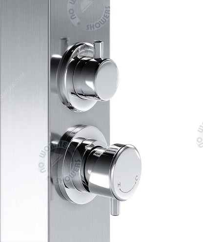 Bondi 316 Marine Grade Stainless Steel Outdoor Shower Panel-No Rust! Perfect for Swimming Pools, Backyards, Beach Houses, Resorts. Hot & Cold Water Connections, Wall Mounted or Freestanding Options.