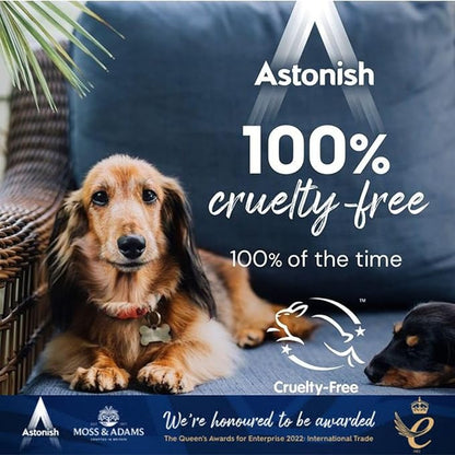 Astonish Streak Free Foaming Bathroom Cleaner Spray Bottle - Deep Cleaning White Jasmine & Basil Scented Spray For Soap Scum, Watermarks & Limescale - Cruelty Free Household Cleaning Supplies, 750 ml